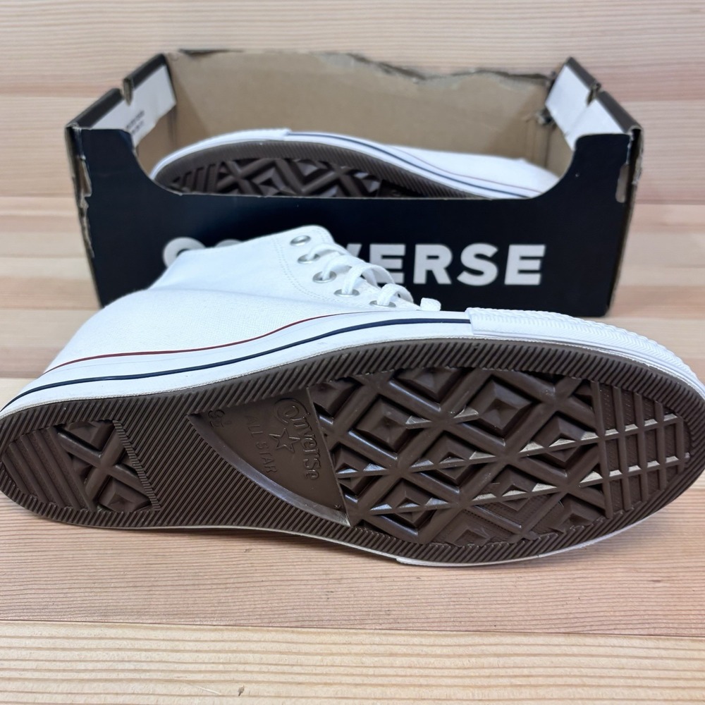 Converse Chuck Taylor Women's 9.5 Sneakers Hidden Wedge Hi Top White A11908C - Picture 6 of 7